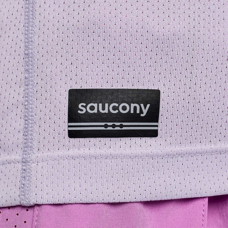 Saucony Stopwatch Grafika Rövid Sleeve Mauve Graphic | GQM-173906