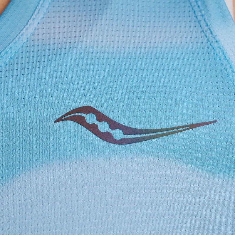 Saucony Stopwatch Grafika Singlet Calm Print | ZEK-607382