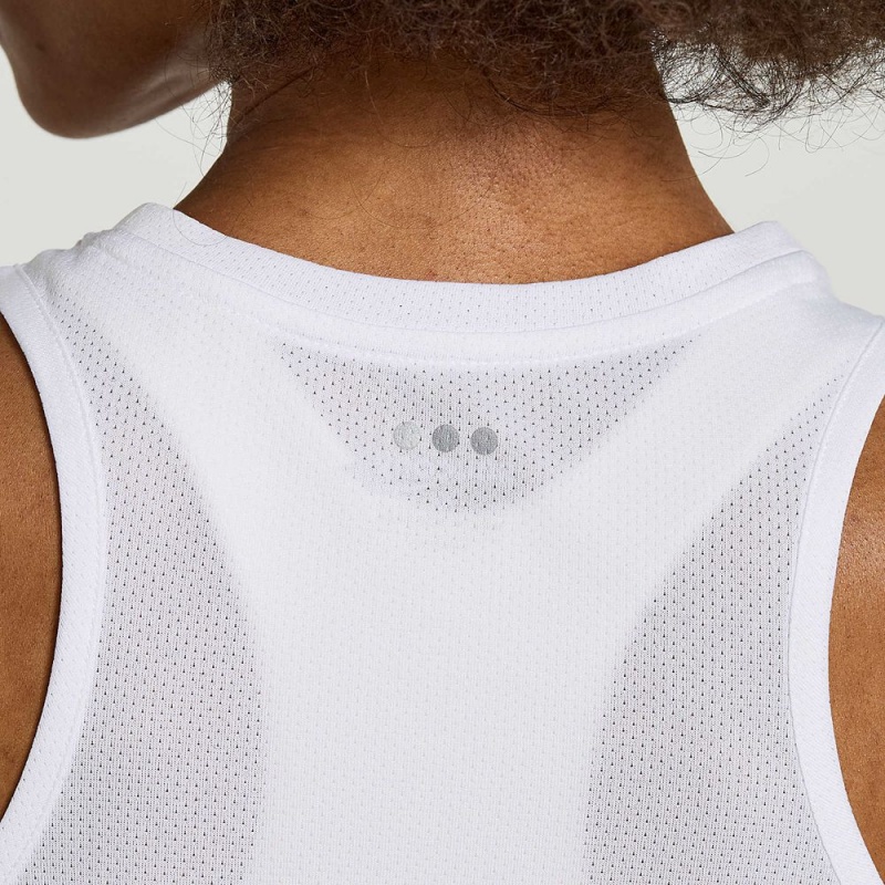 Saucony Stopwatch Grafika Singlet Fehér | EGC-231587