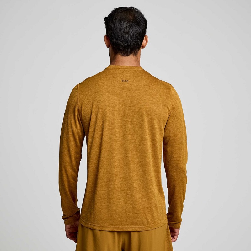 Saucony Stopwatch Long Sleeve Bronze Heather | YFH-238756