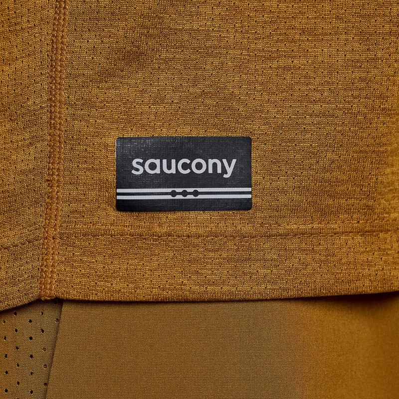 Saucony Stopwatch Long Sleeve Bronze Heather | YFH-238756