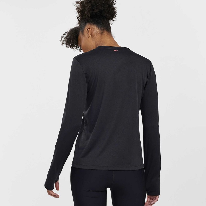 Saucony Stopwatch Long Sleeve Fekete | OFL-498371