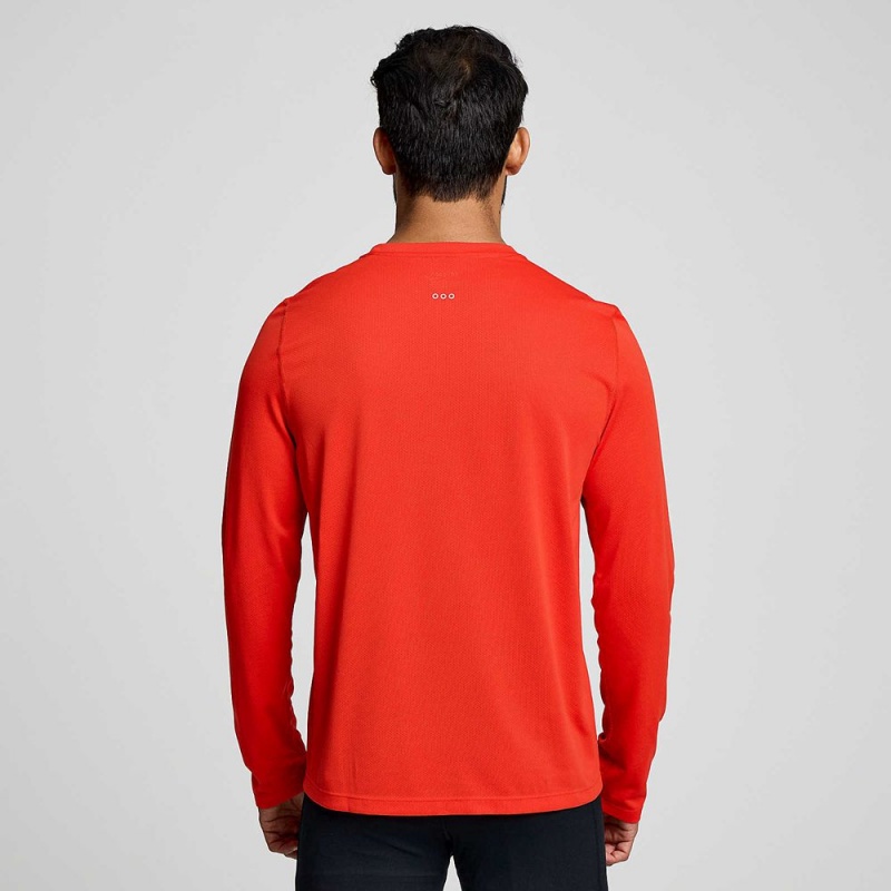 Saucony Stopwatch Long Sleeve Infrared | TPX-985024