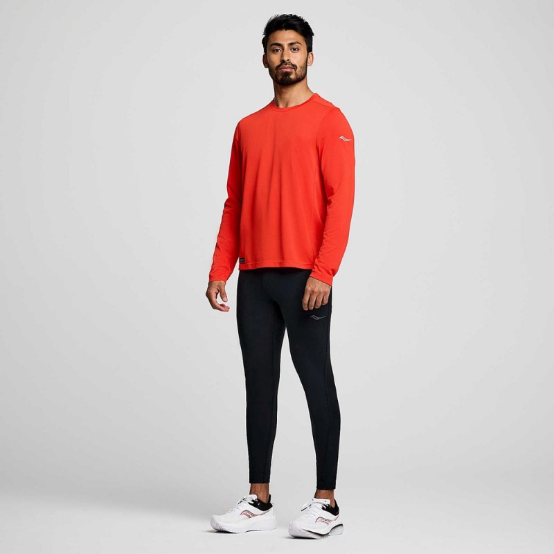 Saucony Stopwatch Long Sleeve Infrared | TPX-985024