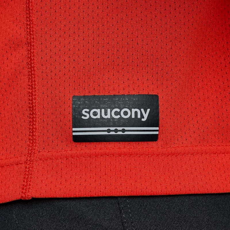 Saucony Stopwatch Long Sleeve Infrared | TPX-985024