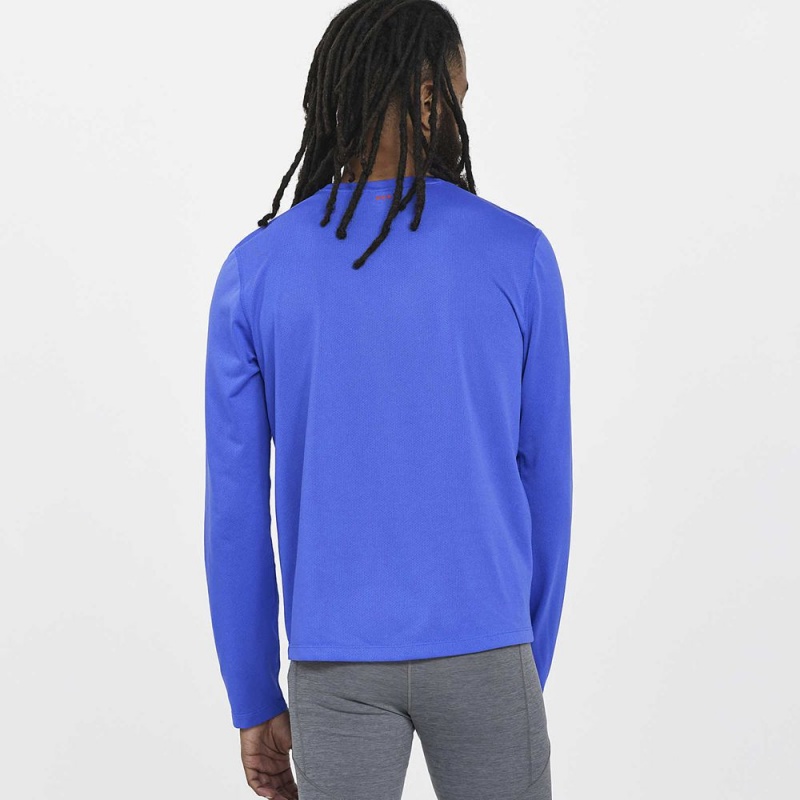 Saucony Stopwatch Long Sleeve Kék | CVB-453716