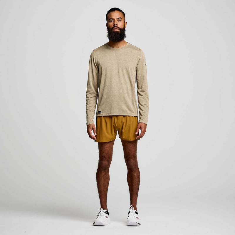 Saucony Stopwatch Long Sleeve Kávé | HBN-851972