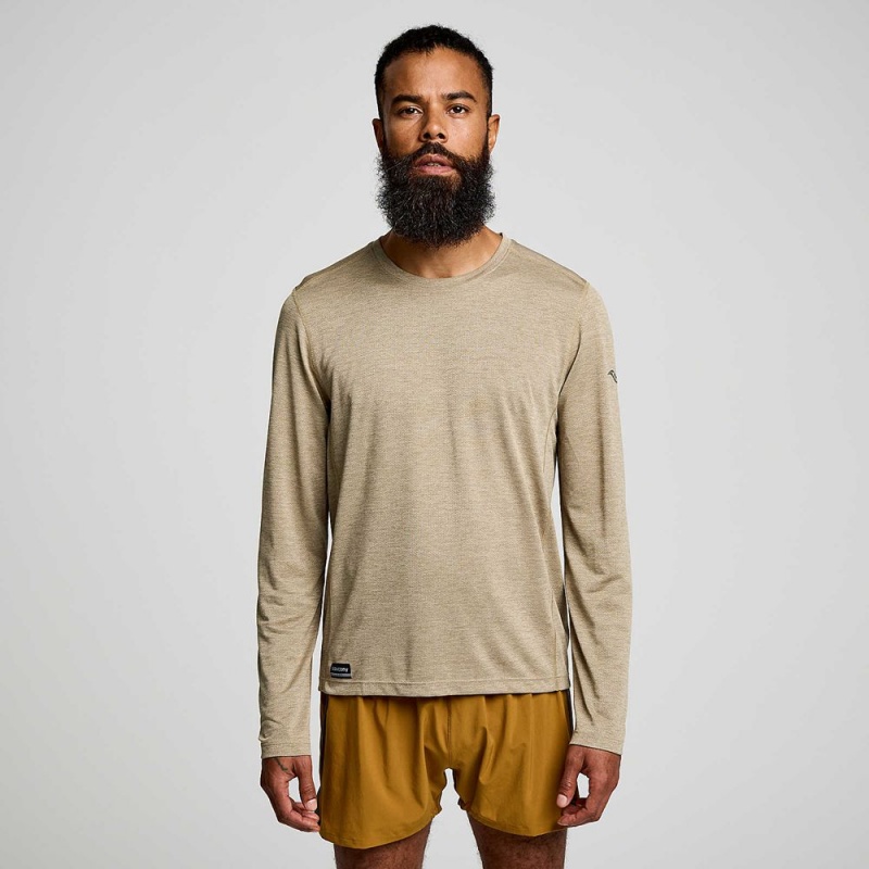 Saucony Stopwatch Long Sleeve Kávé | HBN-851972