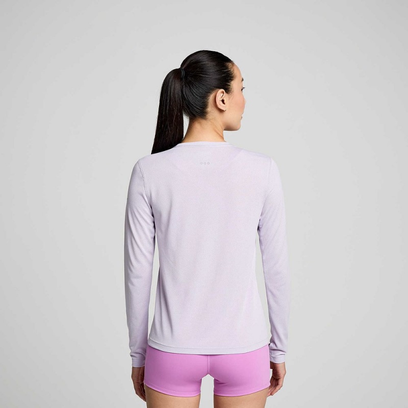 Saucony Stopwatch Long Sleeve Mauve | YQG-627498