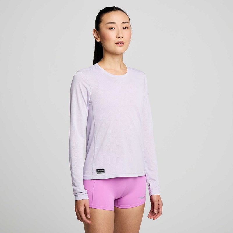 Saucony Stopwatch Long Sleeve Mauve | YQG-627498