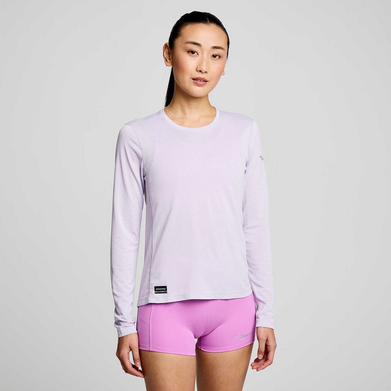 Saucony Stopwatch Long Sleeve Mauve | YQG-627498