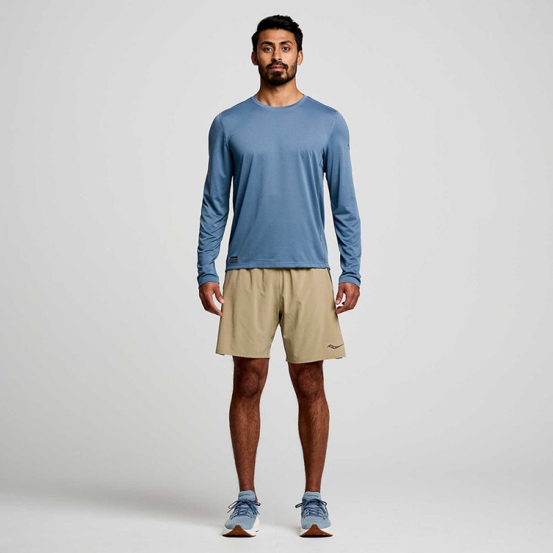 Saucony Stopwatch Long Sleeve Murk | TGI-437295