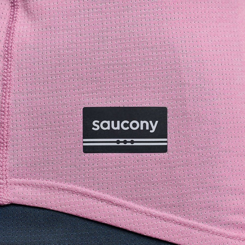 Saucony Stopwatch Long Sleeve Orchid Heather | GPU-042195