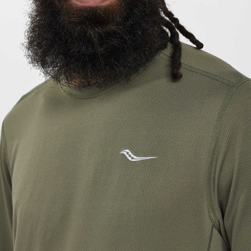 Saucony Stopwatch Long Sleeve Rockface | IRW-965784