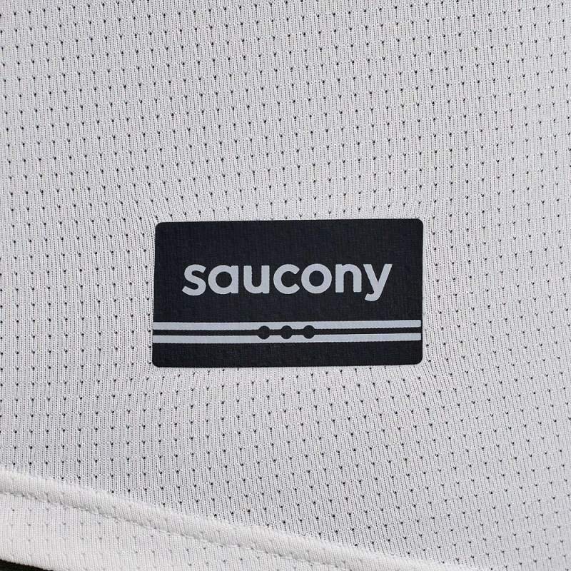 Saucony Stopwatch Rövid Sleeve Fehér | QVW-038719