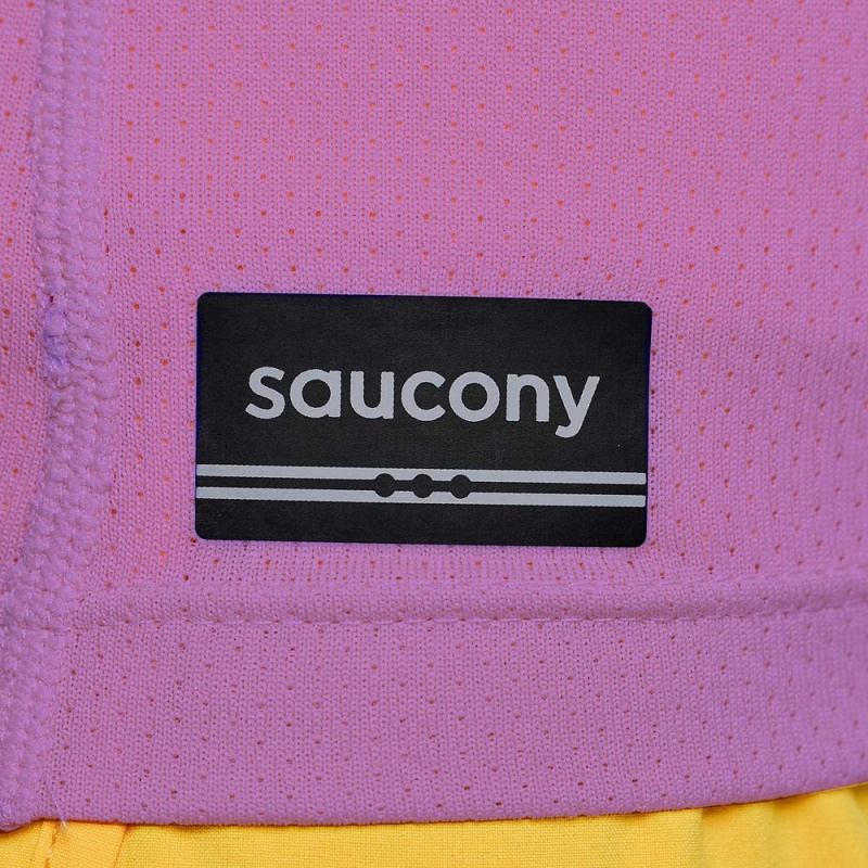 Saucony Stopwatch Rövid Sleeve Grape Heather | KDX-402973