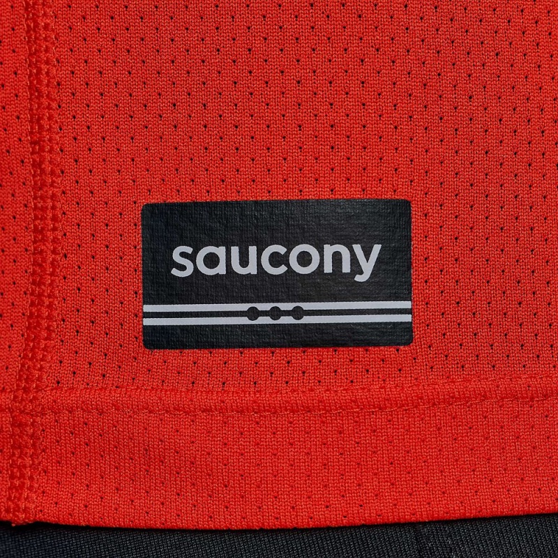 Saucony Stopwatch Rövid Sleeve Infrared | QOL-067823