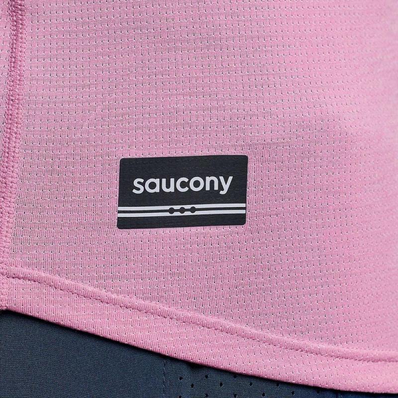 Saucony Stopwatch Rövid Sleeve Orchid Heather | DXK-412937