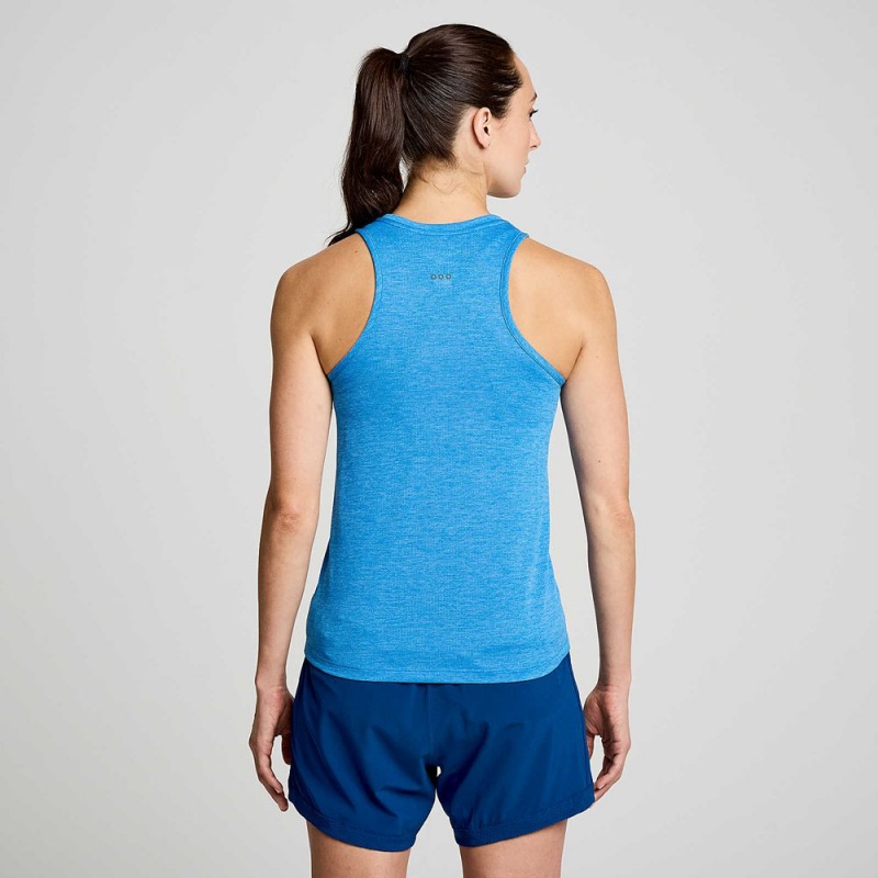 Saucony Stopwatch Singlet Bluelight Heather | CSG-853062