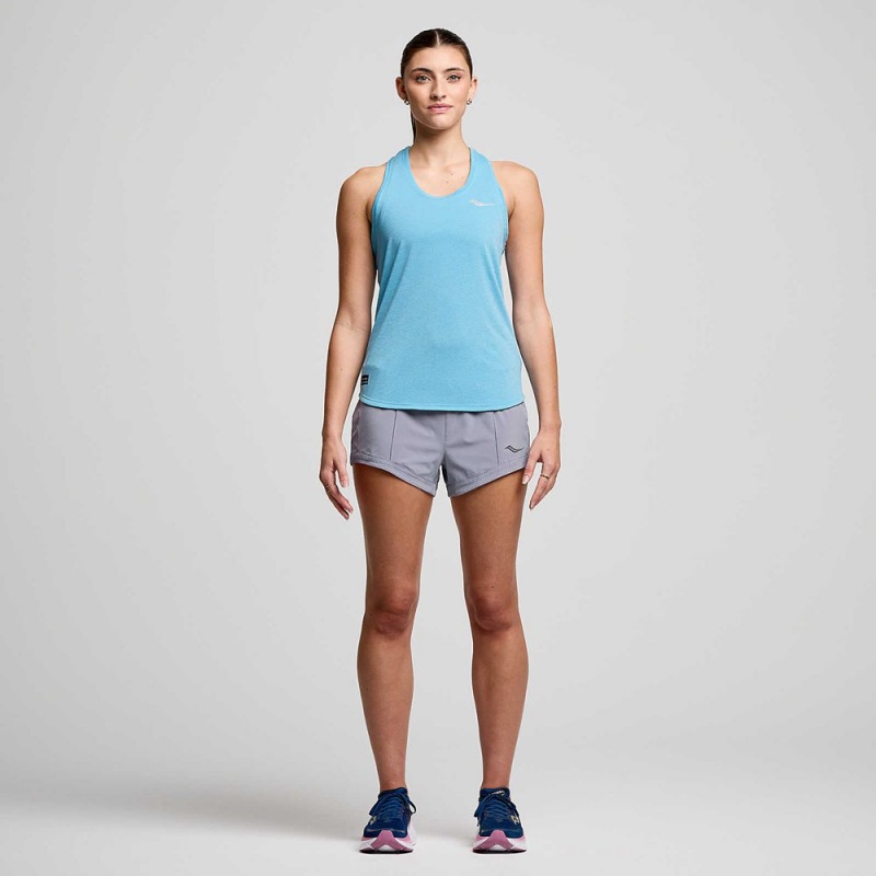 Saucony Stopwatch Singlet Breeze Heather | XQO-213894