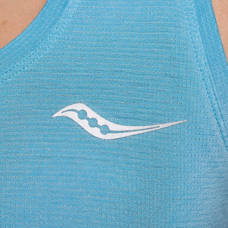 Saucony Stopwatch Singlet Breeze Heather | XQO-213894