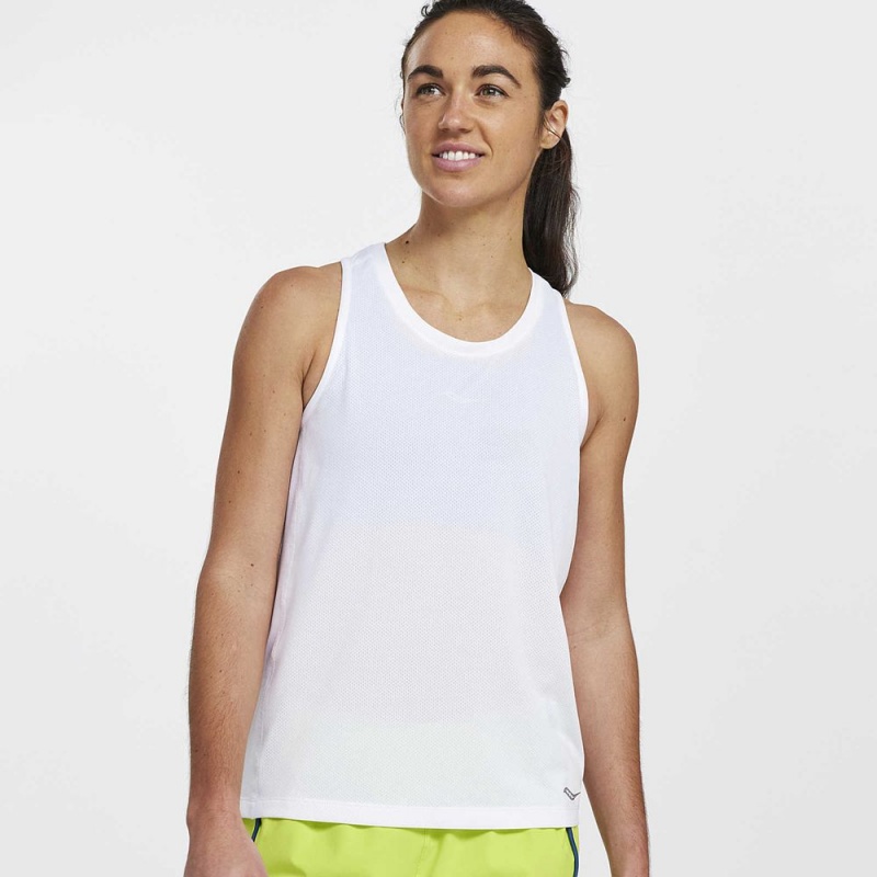 Saucony Stopwatch Singlet Fehér | LJU-654972