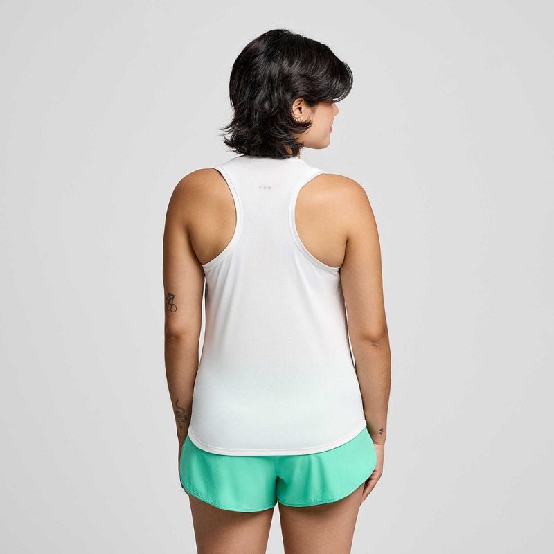 Saucony Stopwatch Singlet Fehér | QPN-394716