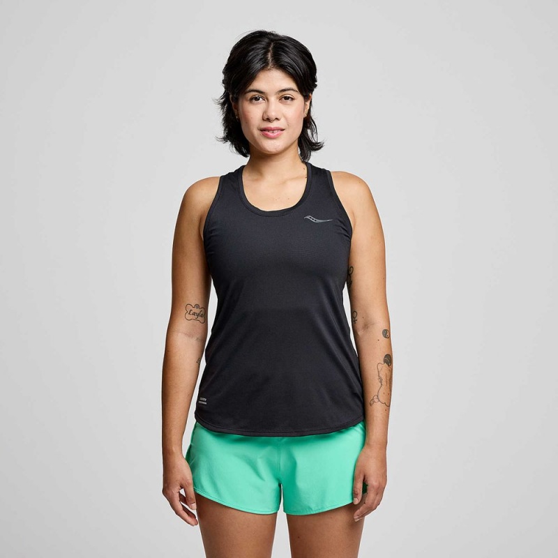 Saucony Stopwatch Singlet Fekete | ZFO-204731