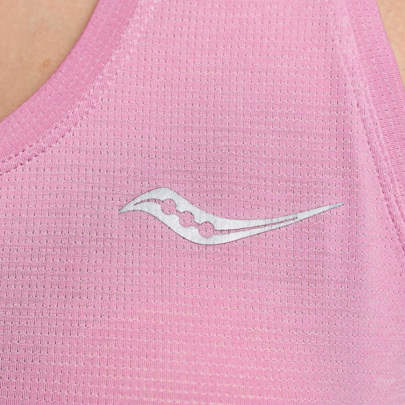 Saucony Stopwatch Singlet Orchid Heather | YCK-586120