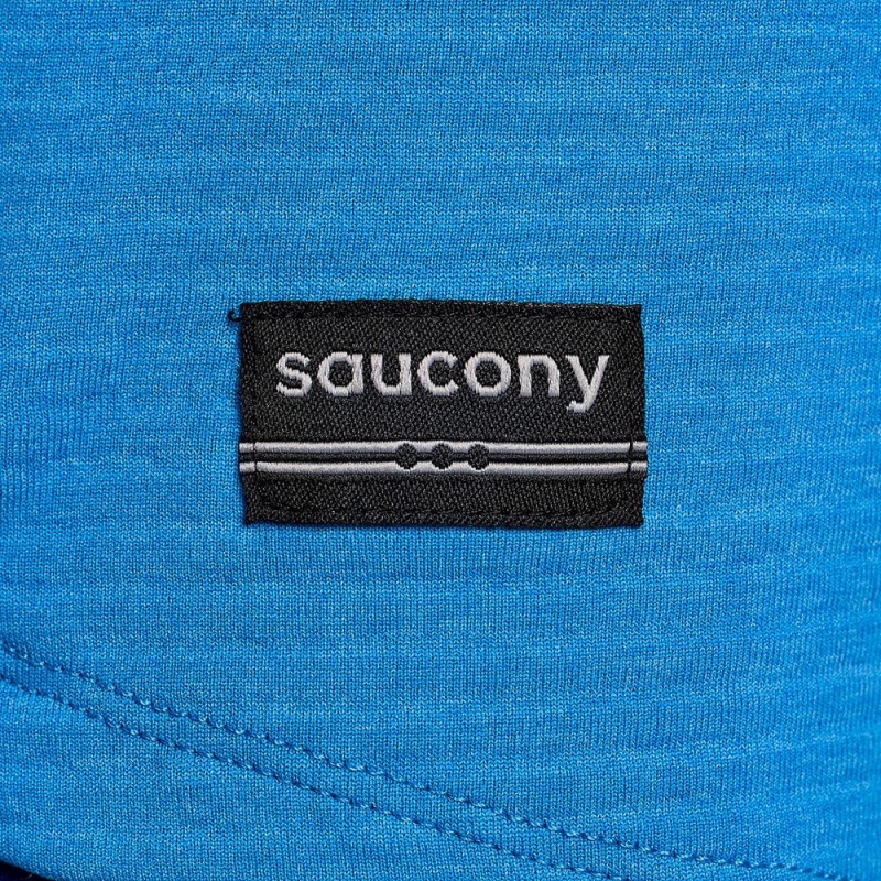 Saucony Triumph 3d 1/2 Zip Bluelight Heather | ALO-528690