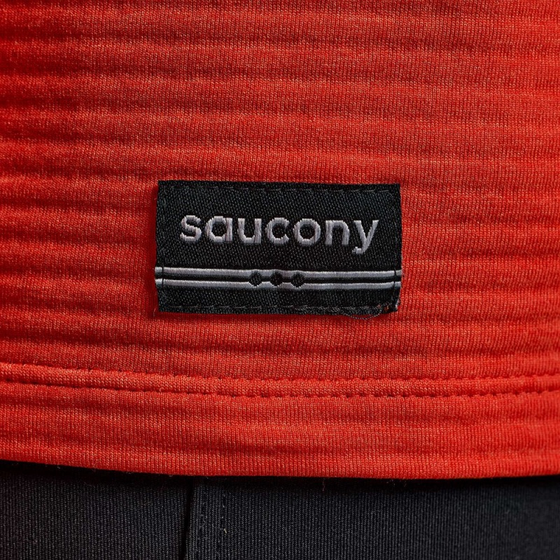 Saucony Triumph 3d 1/2 Zip Infrared Heather | IBU-043261