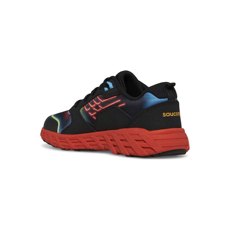 Saucony Wind 2.0 Csipke Sneaker Fekete Piros | RJU-176950