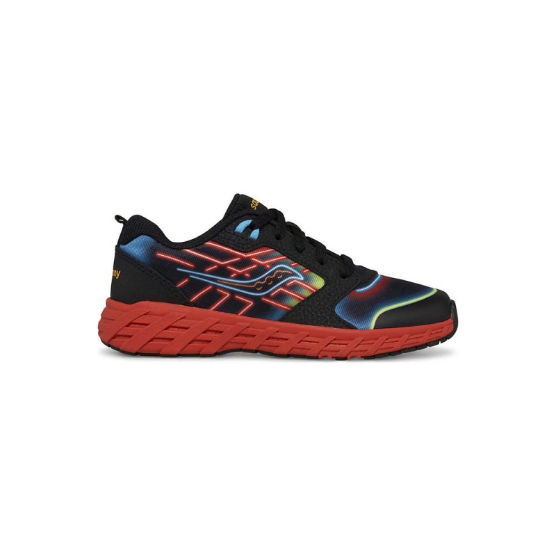 Saucony Wind 2.0 Csipke Sneaker Fekete Piros | RJU-176950