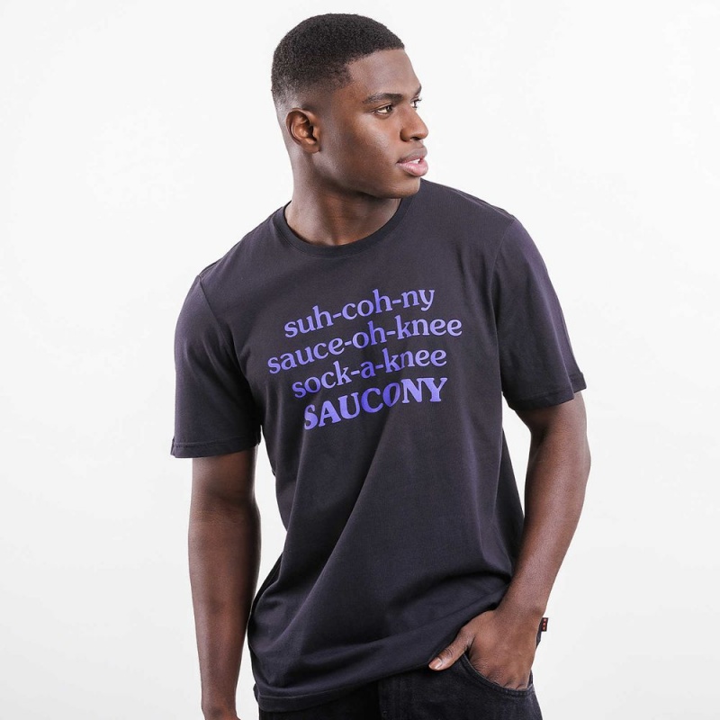 Saucony X Frank Cooke Rested T-Shirt Fekete | WDS-372409